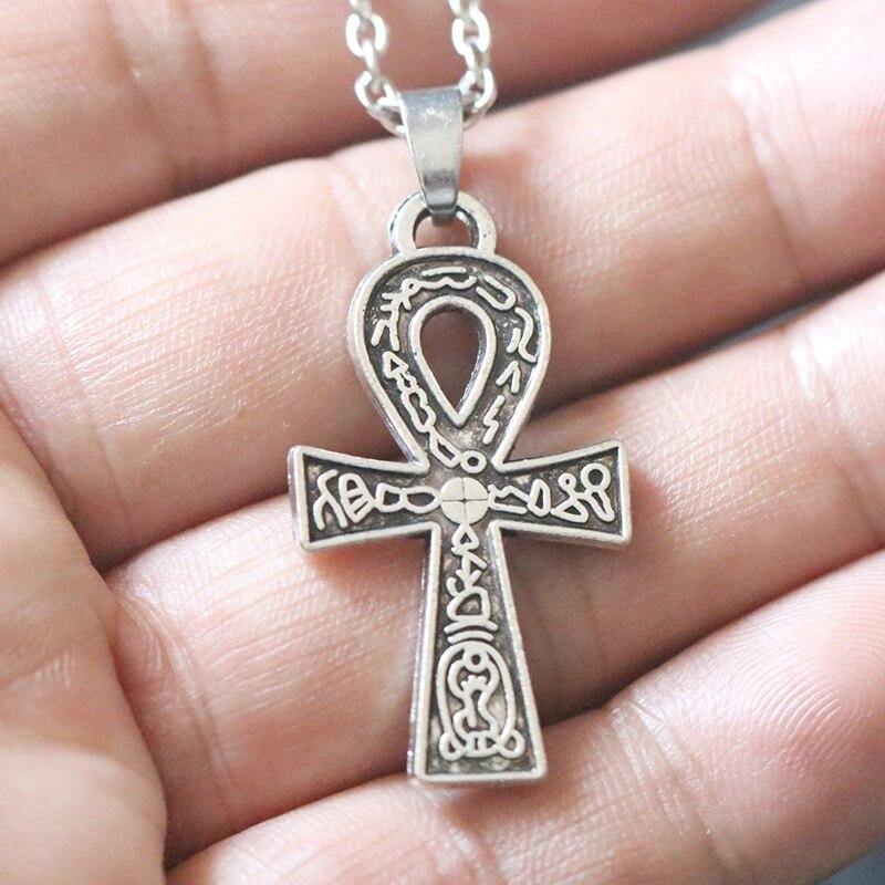 Pendentif croix d'ankh en argent antique | Rasta-Lion