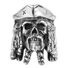 Bague rasta Pirate en acier | Rasta-Lion