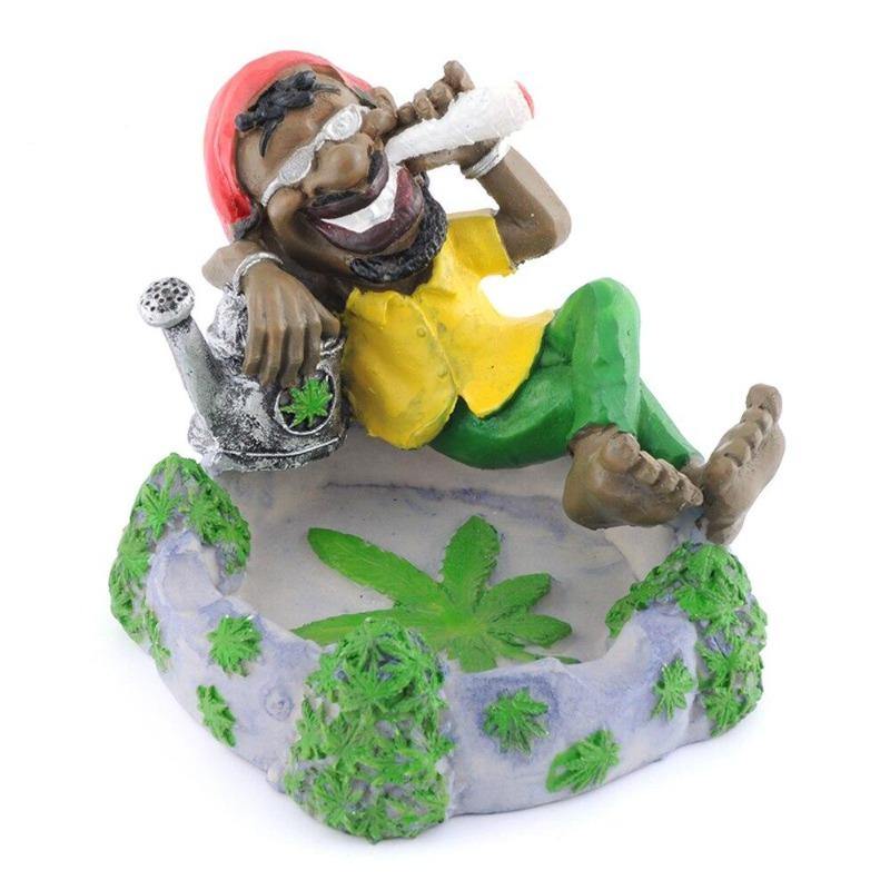 Cendrier Rasta Jardinier vue de face gauche | Rasta-Lion
