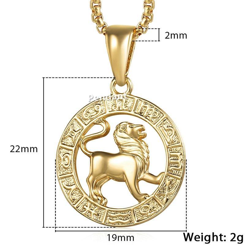 Collier Lion Mixte H/F dimentions | Rasta-Lion™ : Magasin Rasta en Ligne