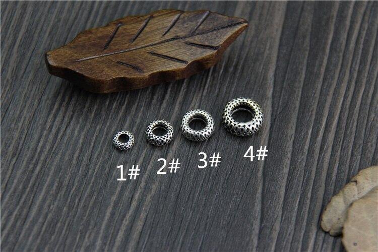 Bijou Dreadlocks Argent Massif 4 Diamètres large trou  | Rasta-Lion