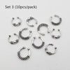 Bagues dreadlocks par 5 ou 10 pcs argenté miste | Rasta Zion