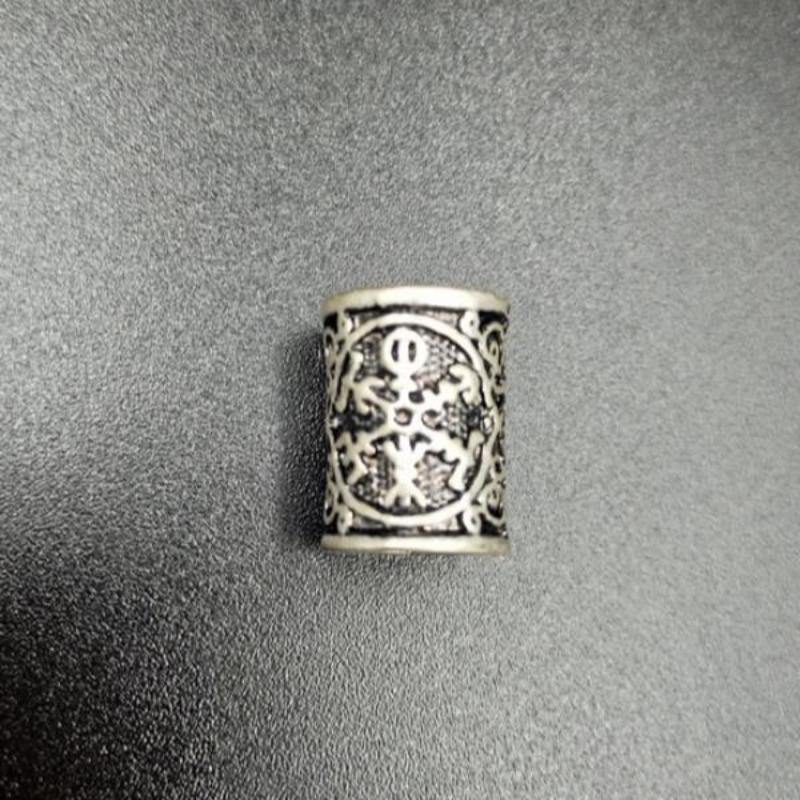 Perles Cheveux Viking Vegvisir Argent | Rasta Lion