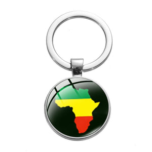 Porte clef Rasta carte d'Afrique | Rasta Lion