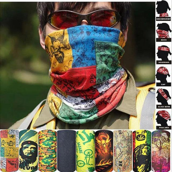 Bandana tube psychédélique utilisé en cache nez | Rasta Lion