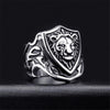 Bague lion Dominateur                    Secret Boy Men's Fashion Classic Domineering Lion Head Shield Ring Party Work Leisure Wear Jewelry Birthday Gifts | Rasta-Lion™ : Magasin Rasta en Ligne
