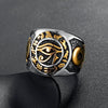 Bague Œil d'Horus et Croix d'Ankh | Rasta-Lion
