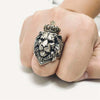 Magnifique Bague Tête de Lion porté au mageur | Rasta Lion