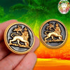 Boucles d'oreilles lion de juda emblème rastafari Haïlé Sélassié | Rasta Lion