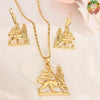 Collier Lion Rasta avec boucles d'oreilles assorties | Rasta-Lion