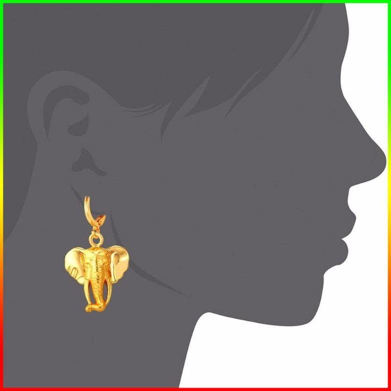 Bopucles d'oreille Tête d'Éléphant porté à l'oreille | Rasta-Lion