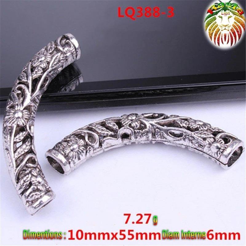 Bijoux dreadlocks perle tube 6 mm | Rasta Lion