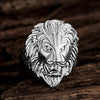 Bague Lion homme argenté | Rasta Lion