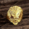 Bague Lion homme doré | Rasta Lion