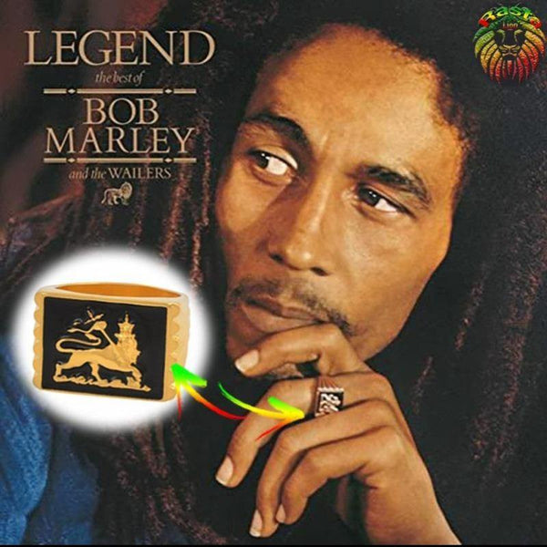 Bague Bob Marley avec Lion of Judah | Rasta-Lion